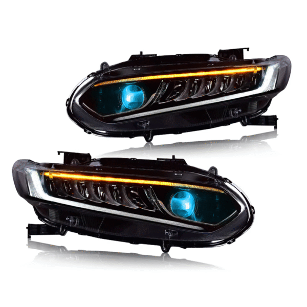 Honda Accord Headlights Assembly-Devil Eye 2018-2022 LX/Ex/EXL/Sport/SE With DRL Sequential Blue Start Up Animation