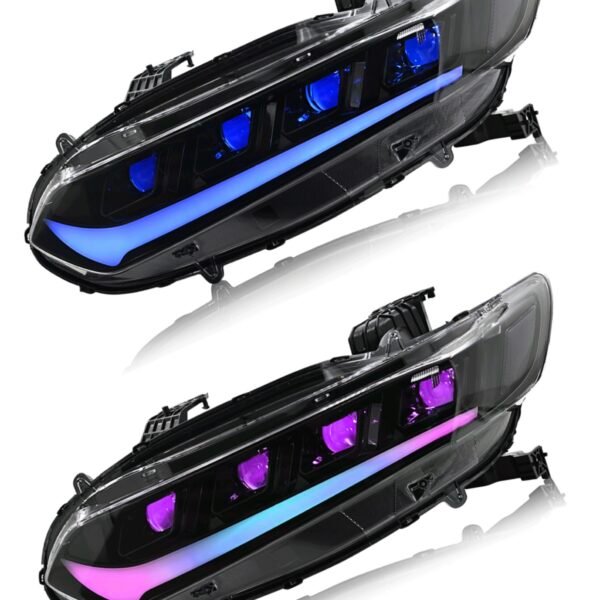 Honda Accord RGB Headlights 2018-2022 LX/Ex/EXL/Sport/SE 10th Gen
