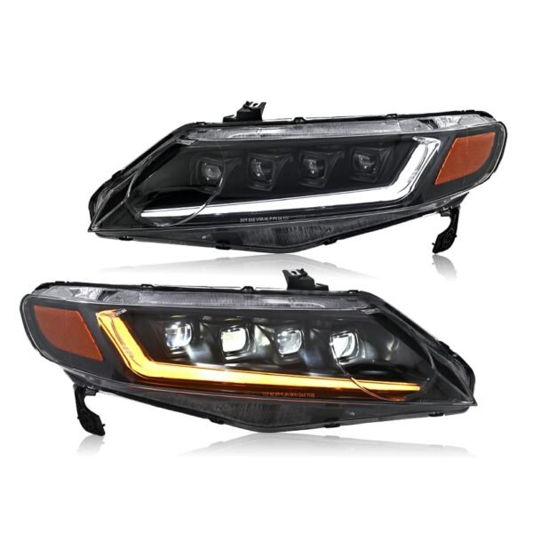 Full LED Headlight for 2006-2011 Honda Civic 4 Door 8Th Gen Headlights Assembly