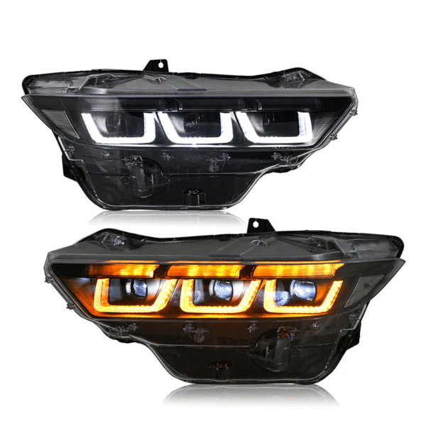 Led Headlight For 2024-2025 Ford Mustang Projector Front Lamp Assembly with Triple Beam Len