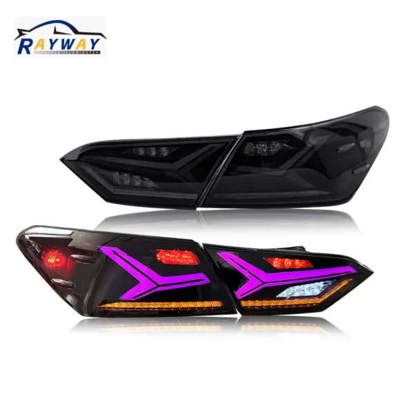 RGB LED Tail Lights For 2018-2024 Toyota Camry 8th Gen Rear Lamp Assembly