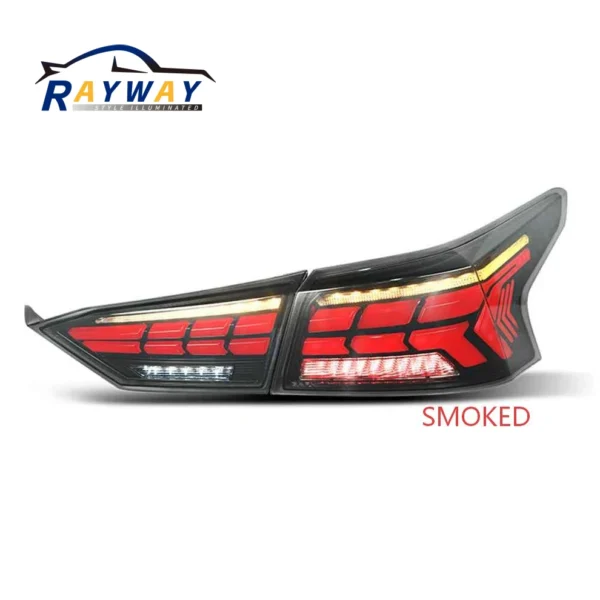 LED Tail Lights for 2019-2021 Nissan Altima – Smoked/Red, Start-up Animation Rear Lamps