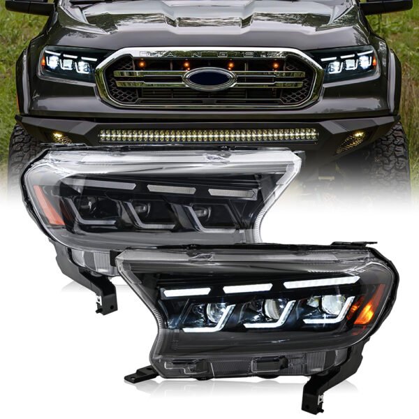 Led Headlight for Ford Ranger 2016-2023 Turn Signal with Flashing Indicators