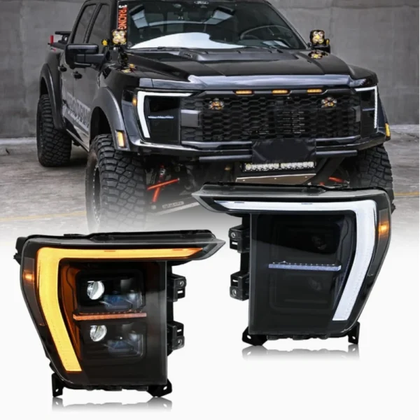 New Front Lamps for 2021-2023 Ford F150 P702 14th Gen Front Lamps 2 Lens