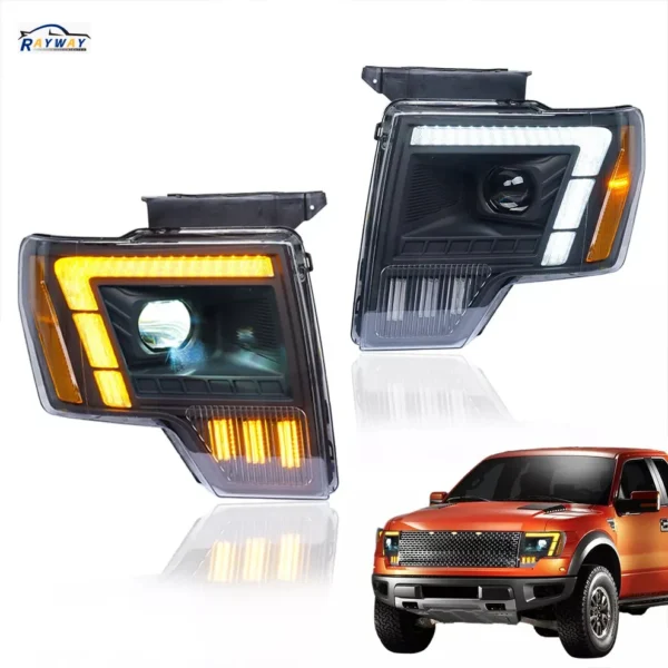 Led Headlight for 2009-2014 Ford F150 F-150 Front Lamp Assembly