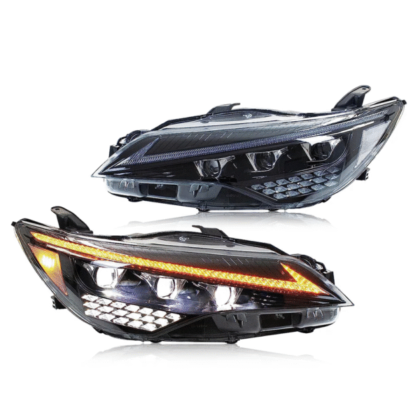 Triple Beam LED Headlamps for 2015-2017 Toyota Camry 7th Gen LE SE Projector Front Lamps Assembly