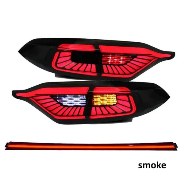 For 2020-2021 Toyota Corolla US Led Tail Lights (Smoked/Red)