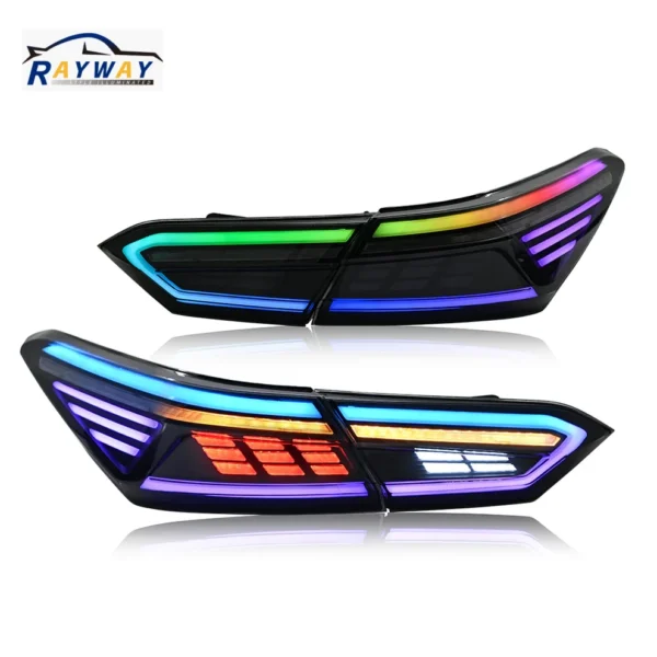New RGB Tail Lights For 2018-2024 Toyota Camry 8th Gen Rear Lamp Assembly