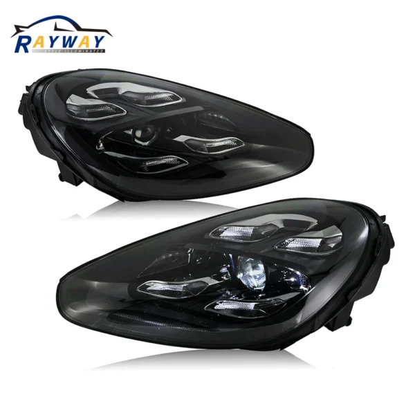 Led Headlights for 2015-2017 Porsche Cayenne 958.2, Original Xenon Headlights Upgrade Full LED Matrix Headlights Assembly