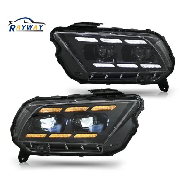 Led Headlight For 2010-2014 Ford Mustang Projector Front Lamp Assembly